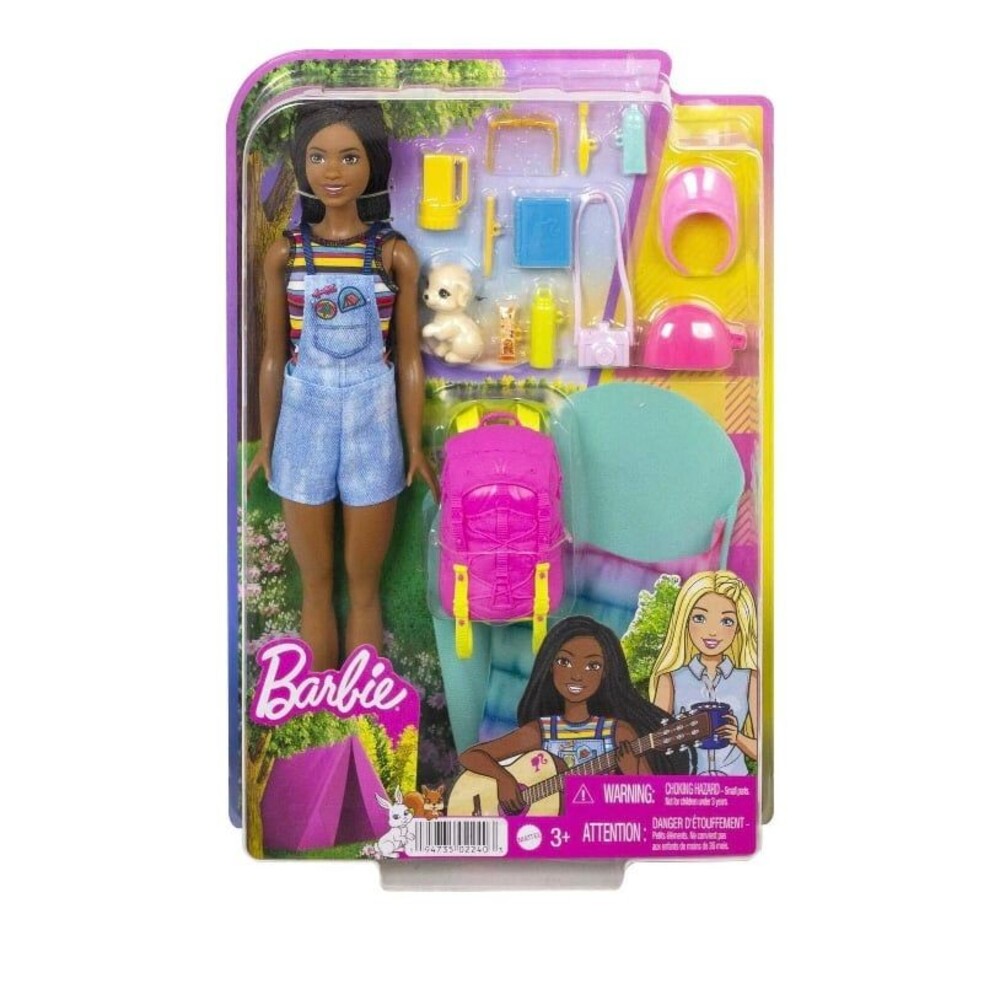 Barbie It Takes Two Brooklyn Doll Camping-Themed Set with Puppy wilderness